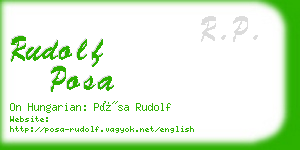 rudolf posa business card